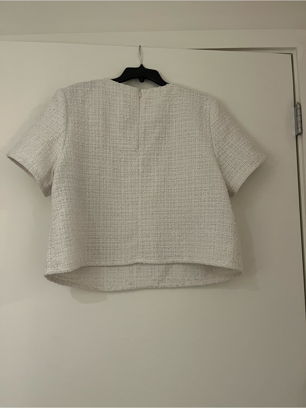 H&M Cream Tweed Top - Picture 3 of 4
